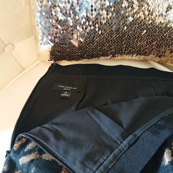 Ann Taylor Pencil Skirt - Black and Gold Leopard - Picture 3 of 4